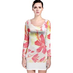 Tropical T- Shirt Tropical Creative Hawaiian T- Shirt Long Sleeve Velvet Bodycon Dress