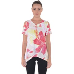 Tropical T- Shirt Tropical Creative Hawaiian T- Shirt Cut Out Side Drop Tee