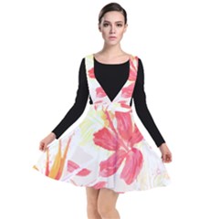 Tropical T- Shirt Tropical Creative Hawaiian T- Shirt Plunge Pinafore Dress