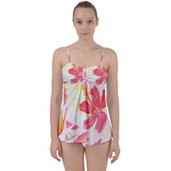 Tropical T- Shirt Tropical Creative Hawaiian T- Shirt Babydoll Tankini Set