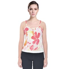 Tropical T- Shirt Tropical Creative Hawaiian T- Shirt Velvet Spaghetti Strap Top