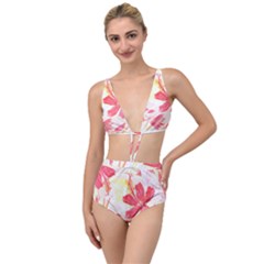 Tropical T- Shirt Tropical Creative Hawaiian T- Shirt Tied Up Two Piece Swimsuit