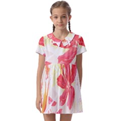 Tropical T- Shirt Tropical Creative Hawaiian T- Shirt Kids  Asymmetric Collar Dress