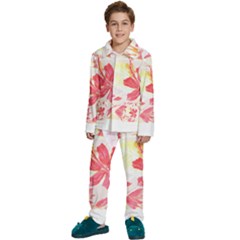 Tropical T- Shirt Tropical Creative Hawaiian T- Shirt Kids  Long Sleeve Velvet Pajamas Set