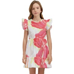 Tropical T- Shirt Tropical Creative Hawaiian T- Shirt Kids  Winged Sleeve Dress