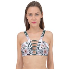 Tropical T- Shirt Tropical Delicate Bloom T- Shirt Cage Up Bikini Top by maxcute