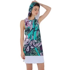 Tropical T- Shirt Tropical Fashion Aloha T- Shirt Racer Back Hoodie Dress by maxcute