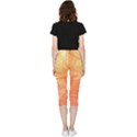 Orange Leaves Colorful Transparent Texture Of Natural Background Inside Out Lightweight Velour Capri Leggings  View4