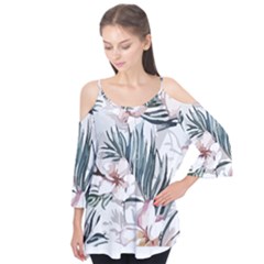 Tropical T- Shirt Tropical Garden Sheet T- Shirt Flutter Tees