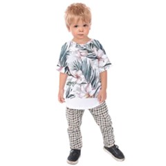 Tropical T- Shirt Tropical Garden Sheet T- Shirt Kids  Raglan Tee