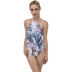 Tropical T- Shirt Tropical Garden Sheet T- Shirt Go with the Flow One Piece Swimsuit