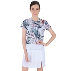 Tropical T- Shirt Tropical Garden Sheet T- Shirt Women s Sports Top