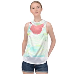 Tropical T- Shirt Tropical Gorgeous Tubifloras T- Shirt High Neck Satin Top by maxcute