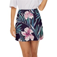 Tropical T- Shirt Tropical Graceful Flower T- Shirt Mini Front Wrap Skirt by maxcute