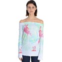 Tropical T- Shirt Tropical Graceful Forestry T- Shirt Off Shoulder Long Sleeve Top View1