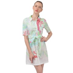 Tropical T- Shirt Tropical Graceful Forestry T- Shirt Belted Shirt Dress by maxcute