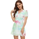 Tropical T- Shirt Tropical Graceful Forestry T- Shirt V-Neck High Waist Chiffon Mini Dress View2