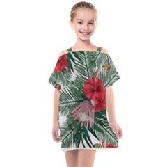 Tropical T- Shirt Tropical Handsome Flourishing T- Shirt Kids  One Piece Chiffon Dress by maxcute