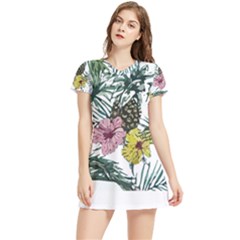 Tropical T- Shirt Tropical Magnificent Flower T- Shirt Women s Sports Skirt by maxcute