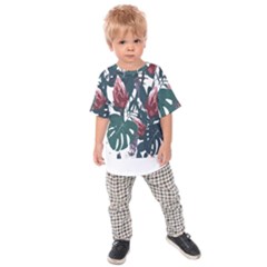 Tropical T- Shirt Tropical Magnificent Tiger T- Shirt Kids  Raglan Tee