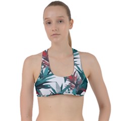 Tropical T- Shirt Tropical Modern Watercraft T- Shirt Criss Cross Racerback Sports Bra by maxcute