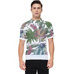 Tropical T- Shirt Tropical Pattern Chupa Flowers T- Shirt Men s Short Sleeve Rash Guard by maxcute