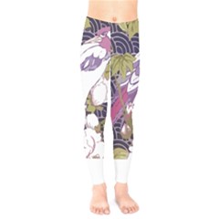 Tropical T- Shirt Tropical Pattern Floriculture T- Shirt Kids  Leggings