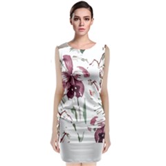 Tropical T- Shirt Tropical Pattern Hawaii T- Shirt Sleeveless Velvet Midi Dress by maxcute