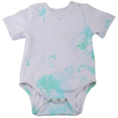 Turquoise T- Shirt Blue And Turquoise Marble Splash Abstract Artwork T- Shirt Baby Short Sleeve Bodysuit by maxcute