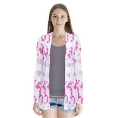 Unicorn Rainbow Heart T- Shirt Rainbow Unicorn Heart T- Shirt Drape Collar Cardigan by maxcute