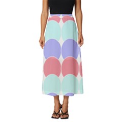 Very Peri T- Shirtvery Peri Geometric Circles T- Shirt Classic Midi Chiffon Skirt by maxcute