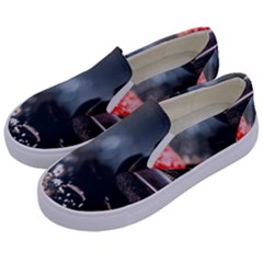 Chocolate Dark Kids  Canvas Slip Ons by artworkshop