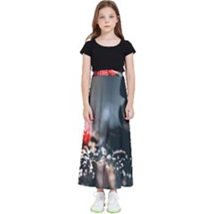 Chocolate Dark Kids  Flared Maxi Skirt by artworkshop