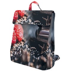 Chocolate Dark Flap Top Backpack by artworkshop