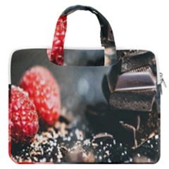 Chocolate Dark Macbook Pro 13  Double Pocket Laptop Bag by artworkshop