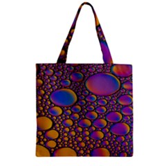 Bubble Color Zipper Grocery Tote Bag by artworkshop