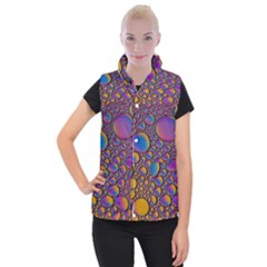 Bubble color Women s Button Up Vest