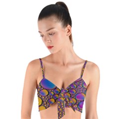 Bubble color Woven Tie Front Bralet