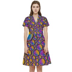 Bubble Color Short Sleeve Waist Detail Dress by artworkshop