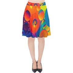 Colorfull Pattern Velvet High Waist Skirt by artworkshop
