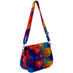 Colorfull Pattern Saddle Handbag by artworkshop