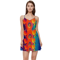 Colorfull Pattern Short Frill Dress by artworkshop