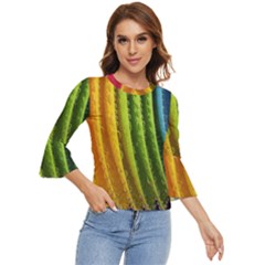  Colorful Illustrations Bell Sleeve Top