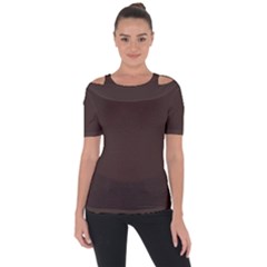 Mahogany Muse Shoulder Cut Out Short Sleeve Top by HWDesign
