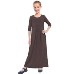 Mahogany Muse Kids  Quarter Sleeve Maxi Dress by HWDesign