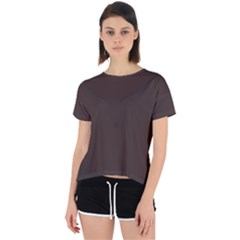 Mahogany Muse Open Back Sport Tee by HWDesign