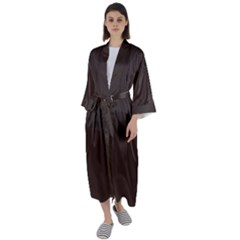 Mahogany Muse Maxi Satin Kimono by HWDesign