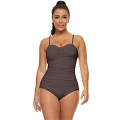 Mahogany Muse Retro Full Coverage Swimsuit by HWDesign