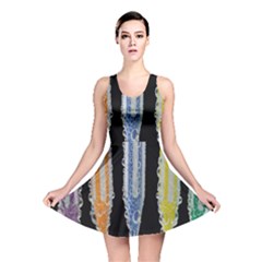 Pencil Colorfull Pattern Reversible Skater Dress by artworkshop