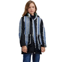 Pencil Colorfull Pattern Kid s Hooded Longline Puffer Jacket by artworkshop